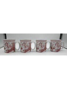 St. Nick by Spode (for Williams-Sonoma) 8 Ounce Mug Set of 4 Pattern Code SP STN